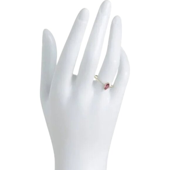 SHIVAM Gold/Blue Topaz Made In India 14kt Gold Plated Gemstone Ring - Picture 2 of 2